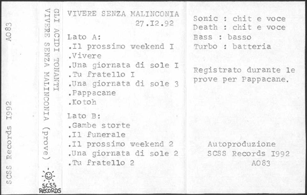 a083 gli acidi tonanti: vivere senza malinconia 1992